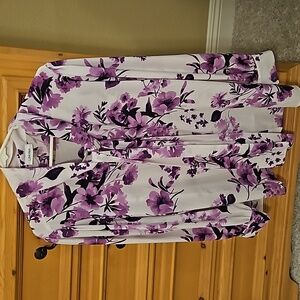 CK Purple Floral Blouse